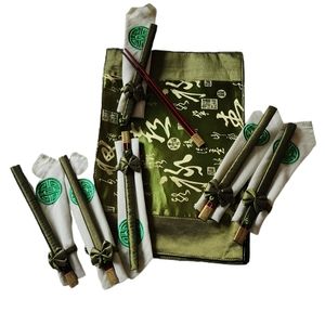 Chopsticks, Napkins,Placemats Set Green